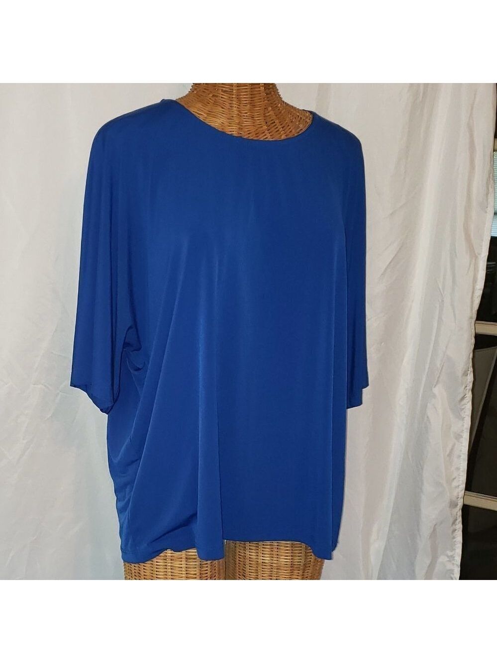 Ladies EASY WEAR by CHICO's Short Sleeve Shirt in Blue - 3